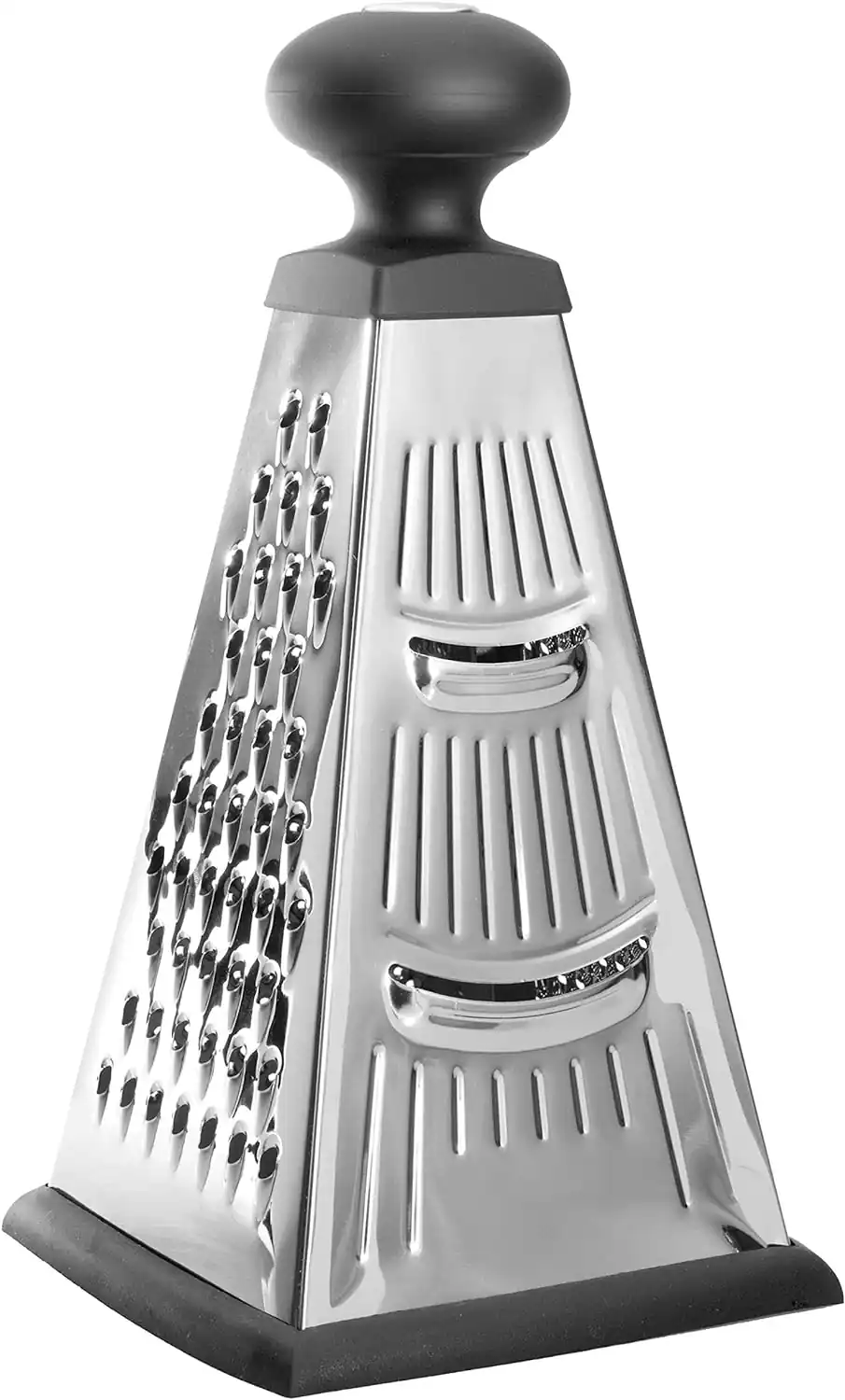 4-Sided Stainless Steel Pyramid Grater with Non-Slip Base, 23cm