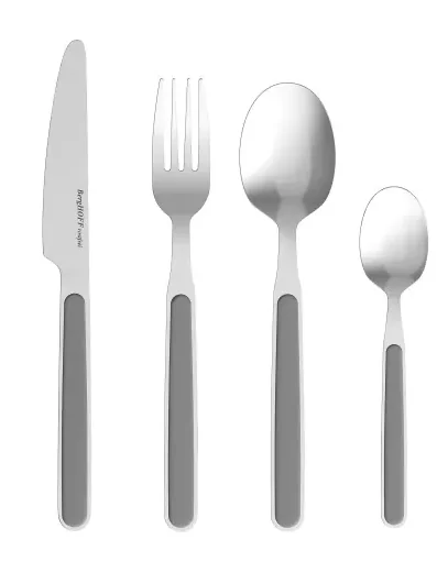 24-piece stainless steel flatware set, mirror finish, Balance Moonmist by Berghoff
