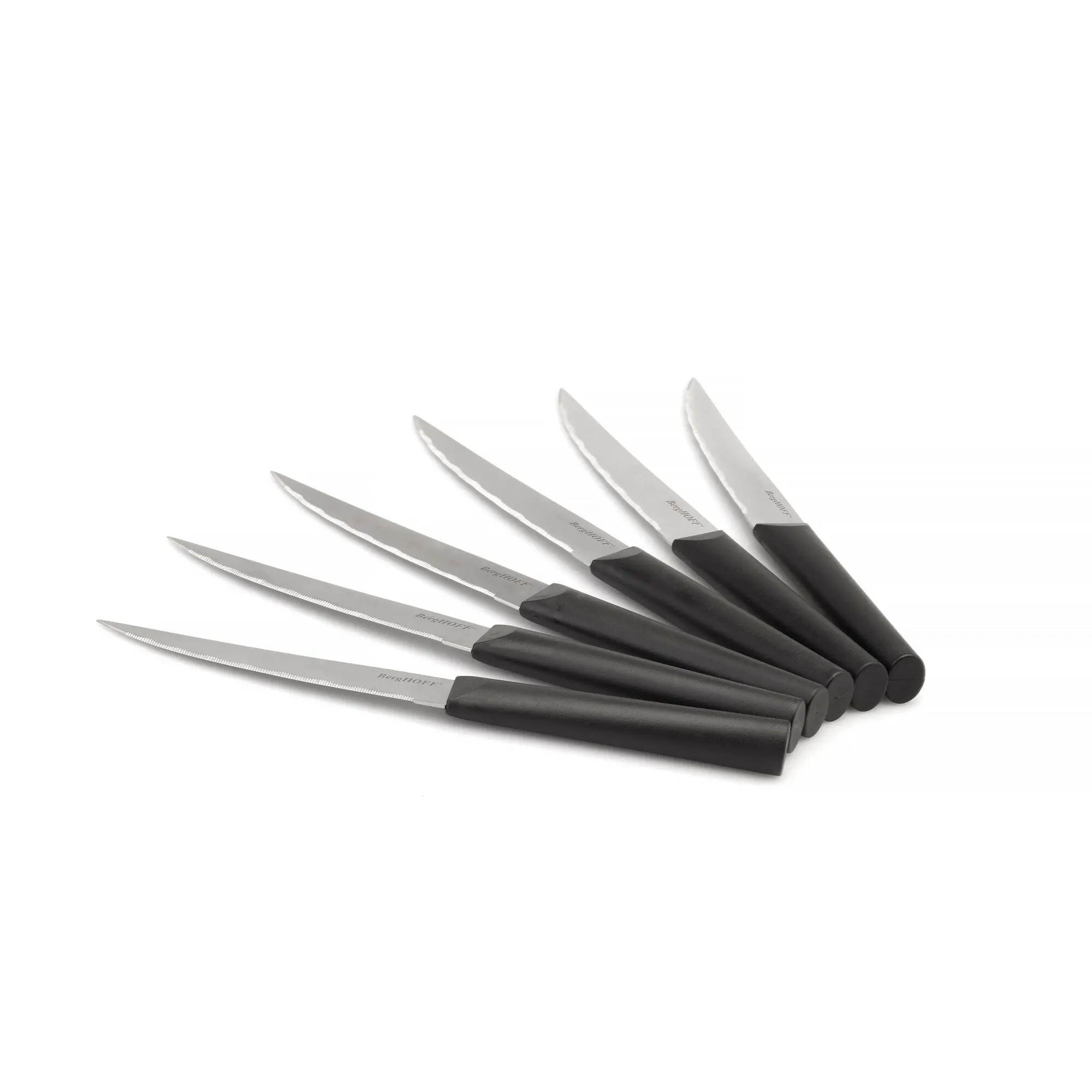 6 Piece Stainless Steel Matrix Steak Knife Set, 11.5 cm, berghoff