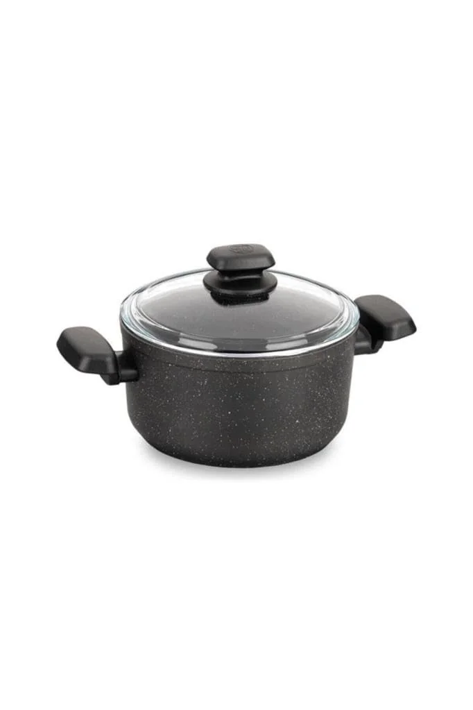 Ornella aluminum nonstick casserole pot 20cm 3L with glass lid, Korkmaz