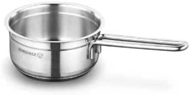 Alfa 14 cm Stainless Steel Saucepan with Lid, 1L Capacity, Silver, korkmaz
