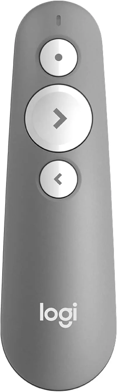 R500s Bluetooth Presentation Remote, Mid Grey, 20m Range, logitech
