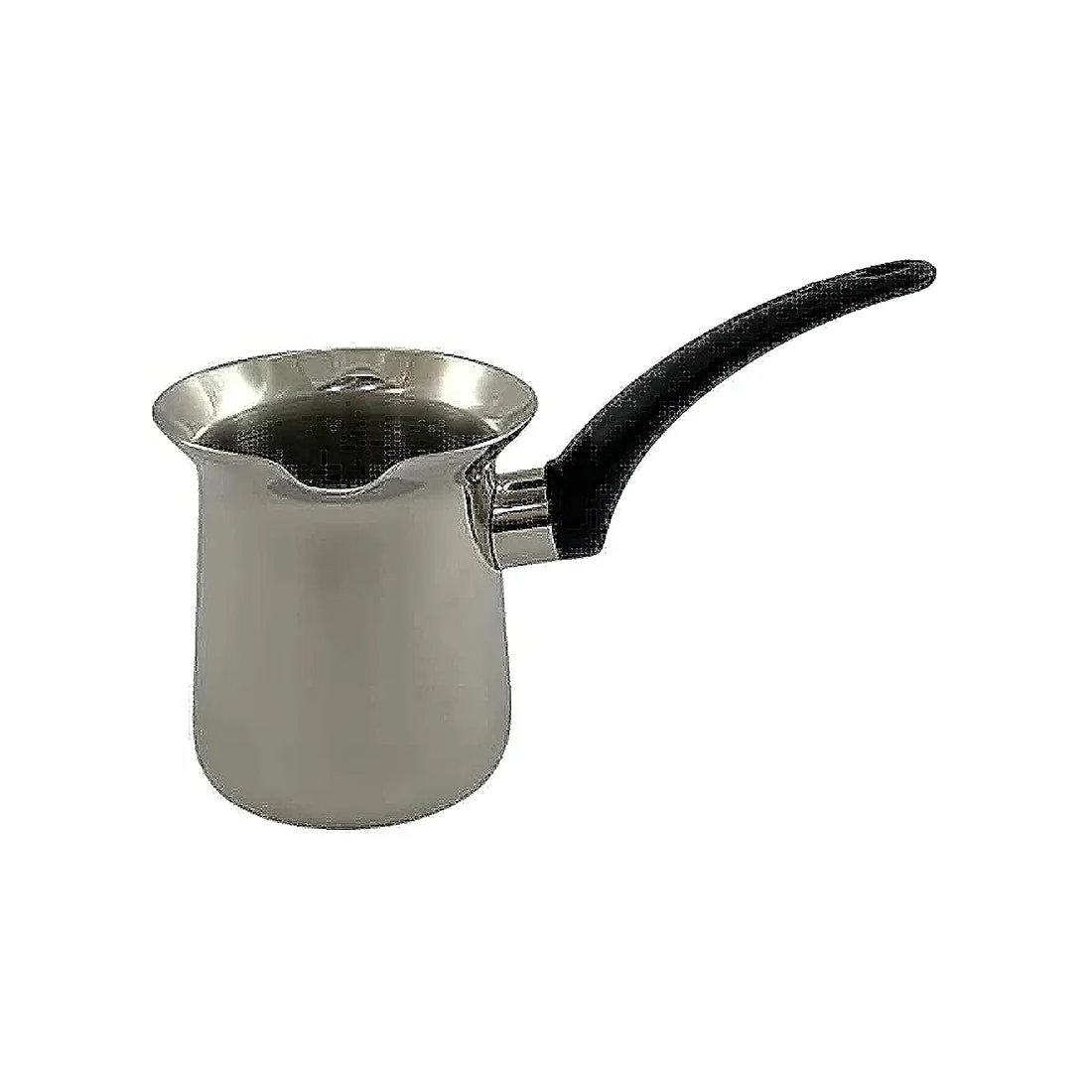 Stainless steel coffee pot 4-cup with ergonomic handle, polished finish