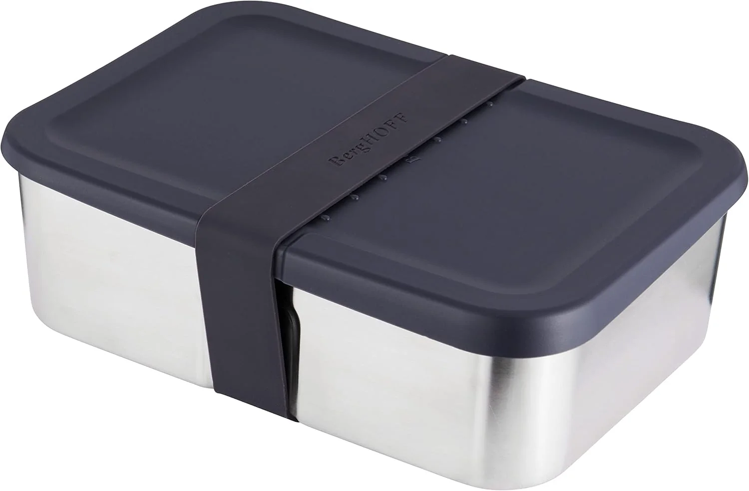 Stainless Steel Lunch Box with Silicone Band, 21x14.5x7 cm, berghoff
