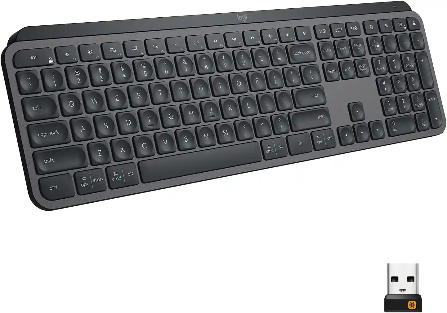 MX Keys S Wireless Backlit Keyboard, Multi-Device, USB-C Rechargeable, logitech