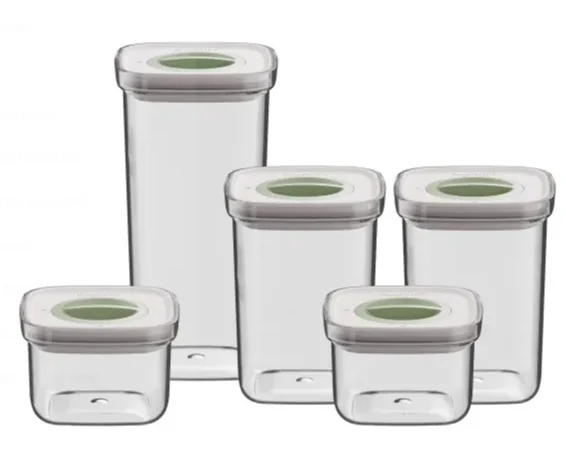 5-piece Smart Seal Food Container Set, Airtight and Leakproof, stackable, berghoff