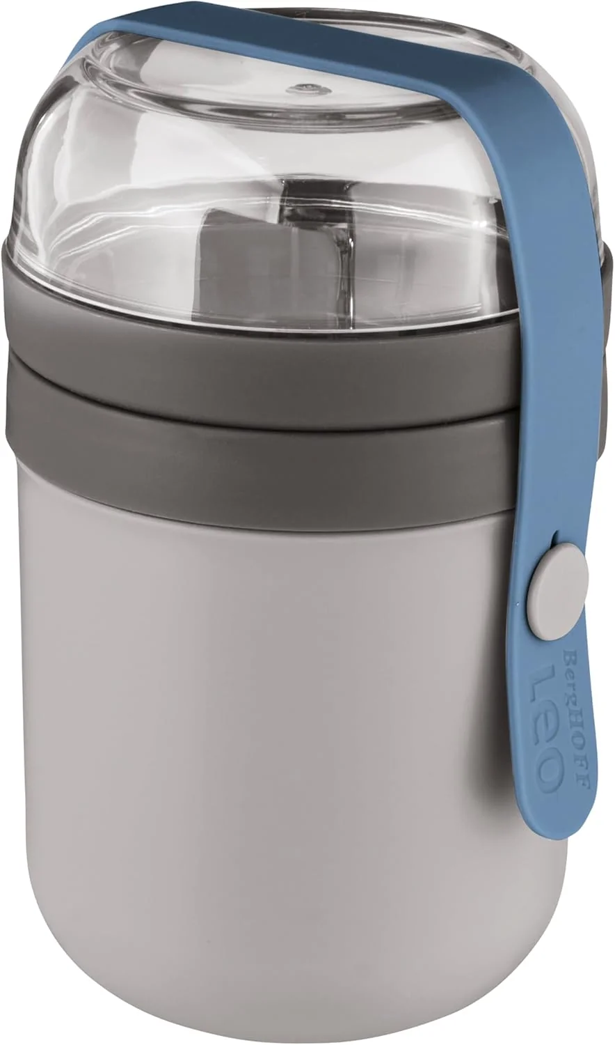 Dual Lunch Pot Grey with Two Separate Containers, 0.65L total, berghoff