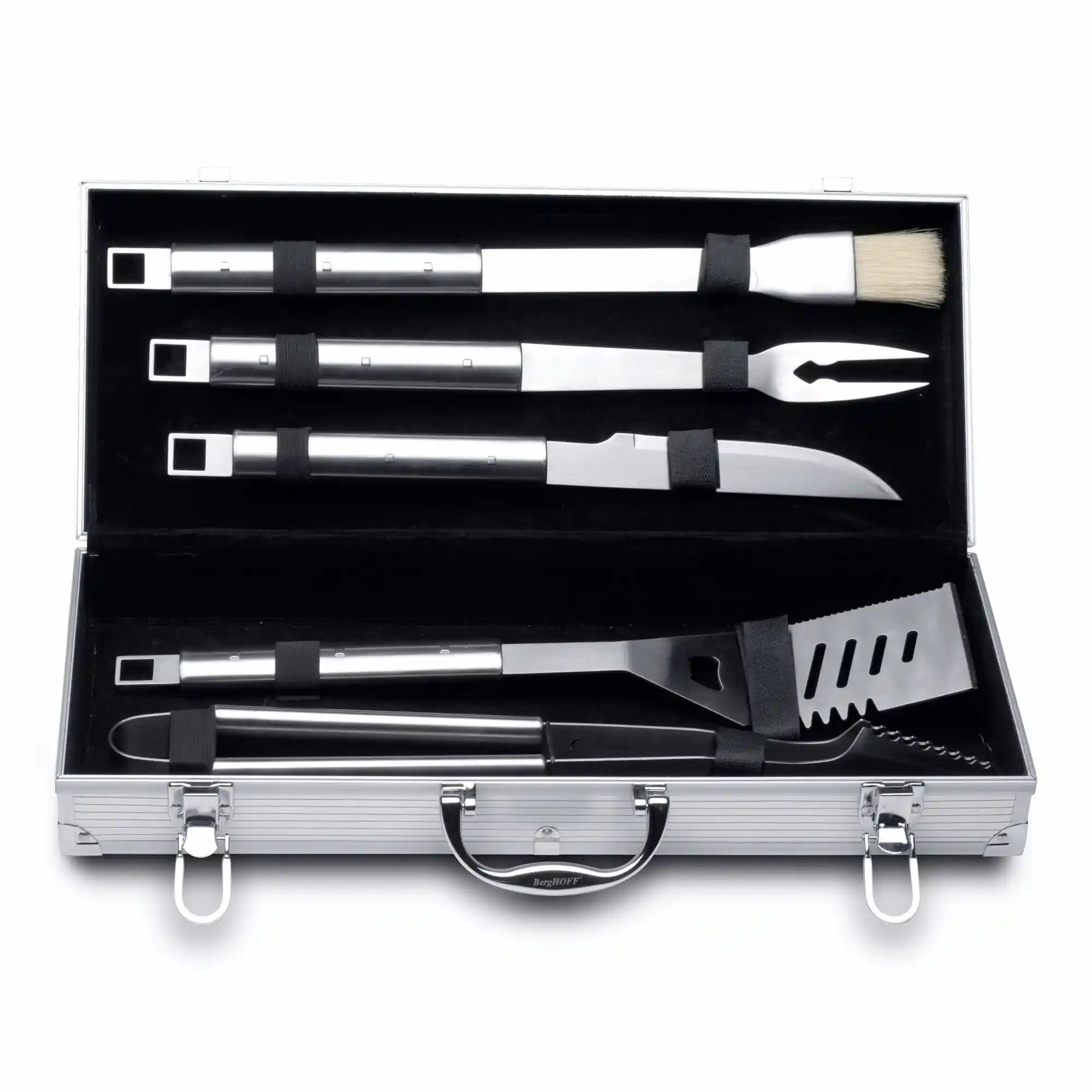 6 Piece Stainless Steel BBQ Tool Set with Aluminum Case, berghoff