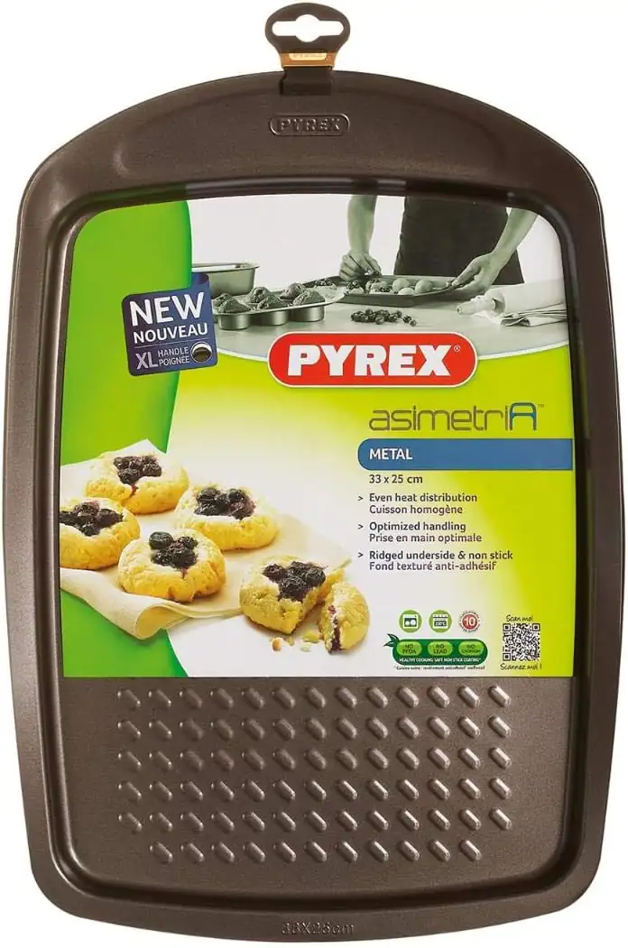 Easy Grip Non-Stick Metal Baking Tray, 33x25cm, Even Heat