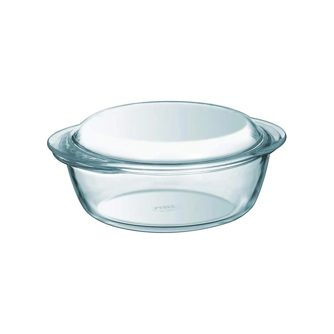 Round Glass Casserole Dish 3L with Lid, 27x23x11cm, Pyrex