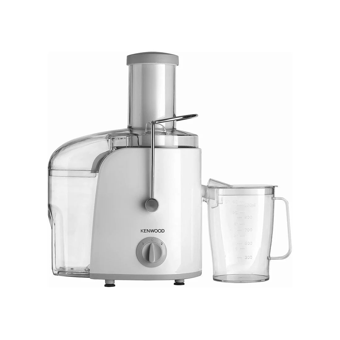 White juice extractor with 800W motor, 2 speeds, XL feed tube, Kenwood