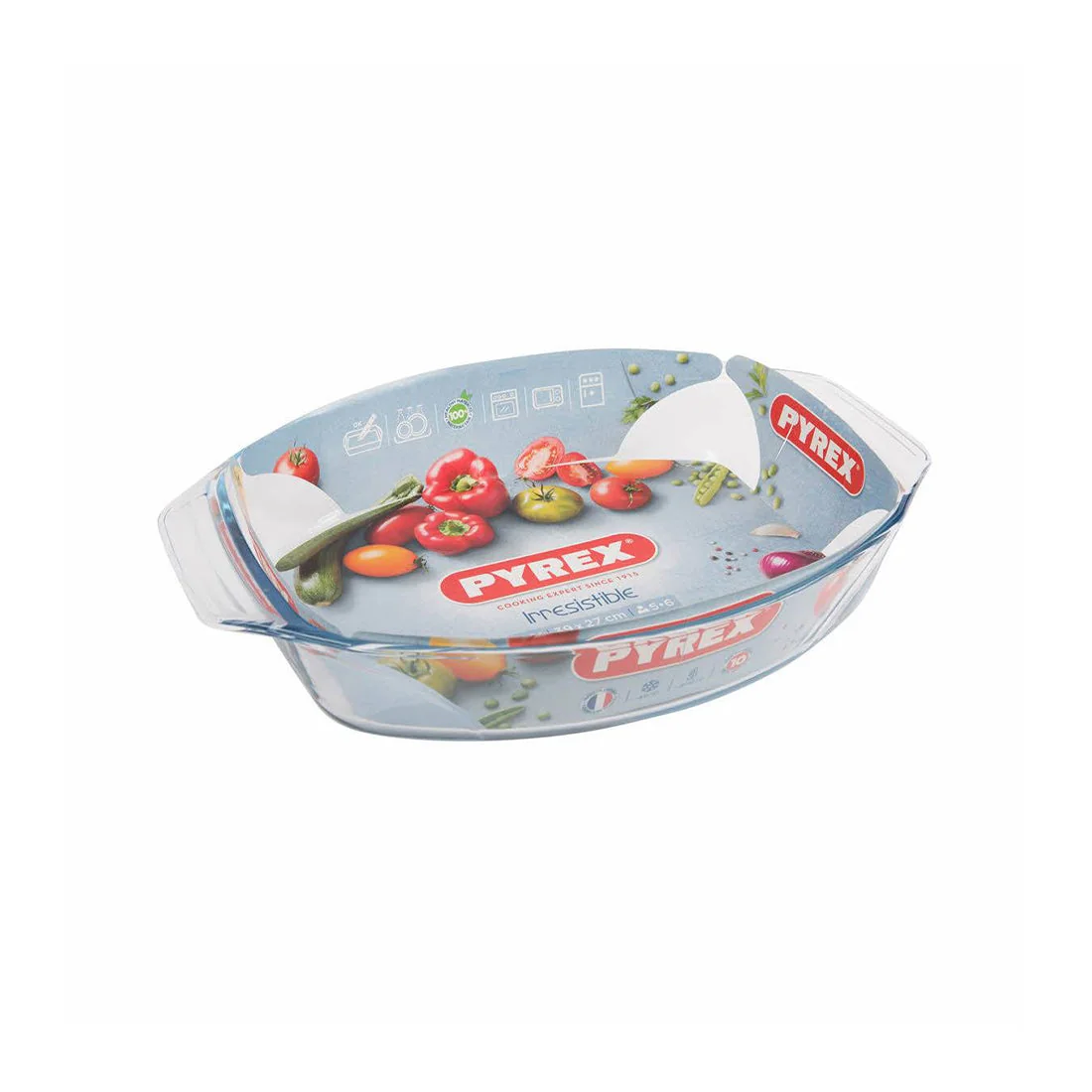 Optimum Oval Roaster 3L, Scratch and Stain Resistant, 35x24x6cm, pyrex