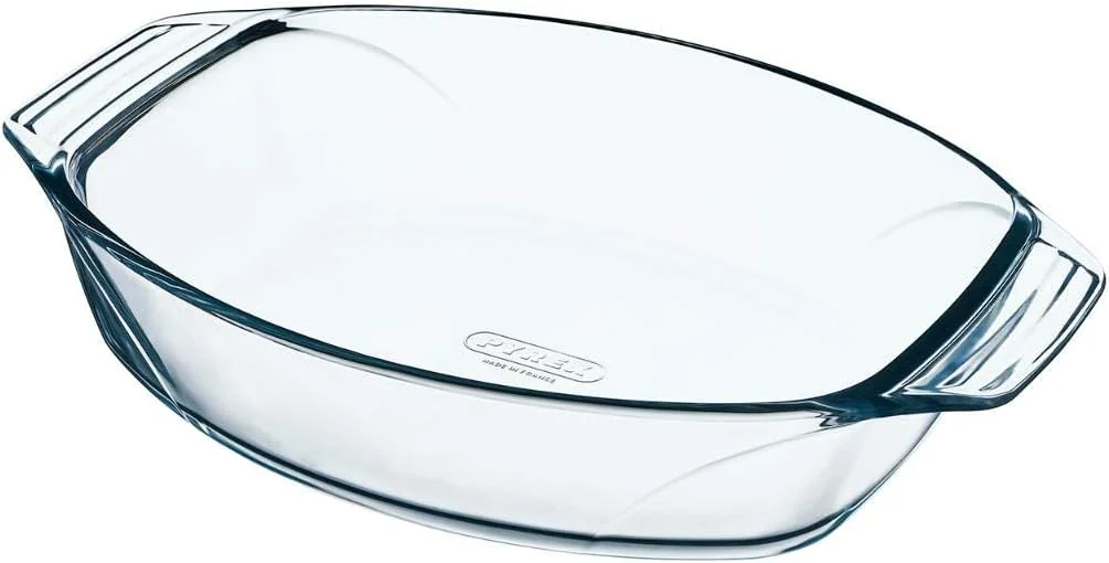 Oval Glass Baking Dish 30 cm, Oven Safe, Scratch Resistant, Pyrex