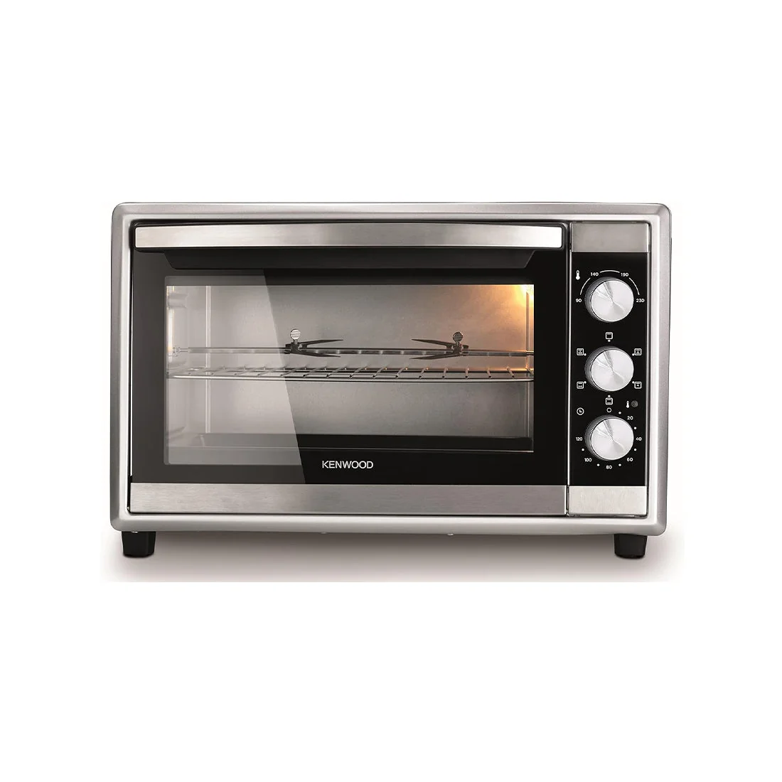 70L Silver Electric Oven with Timer and 6 Cooking Modes, Kenwood