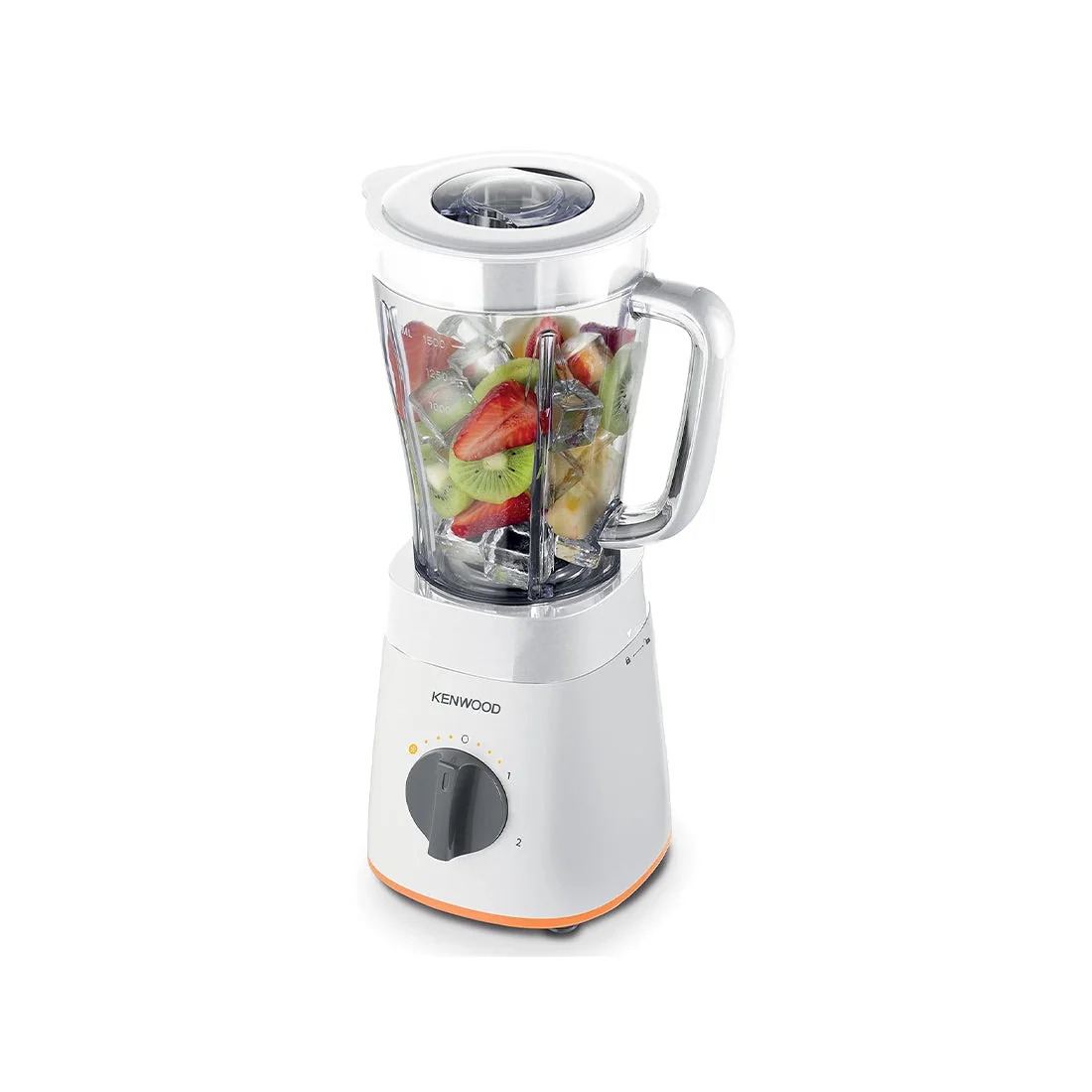 Compact 2L Blender with Stainless Steel Blades, 500W, White