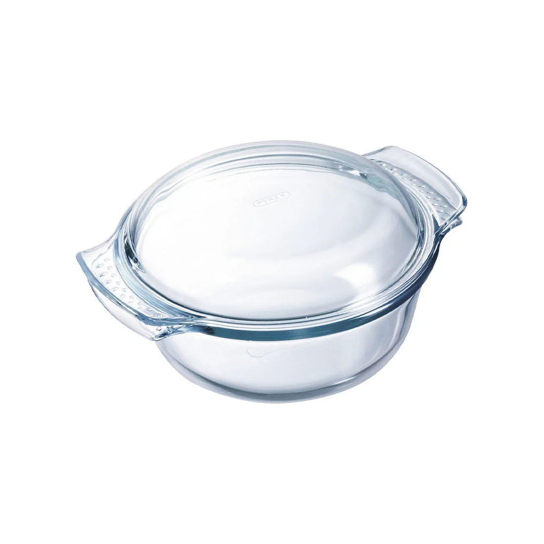 Round Glass Casserole Dish with Lid 4.9L, Oven Safe, Pyrex