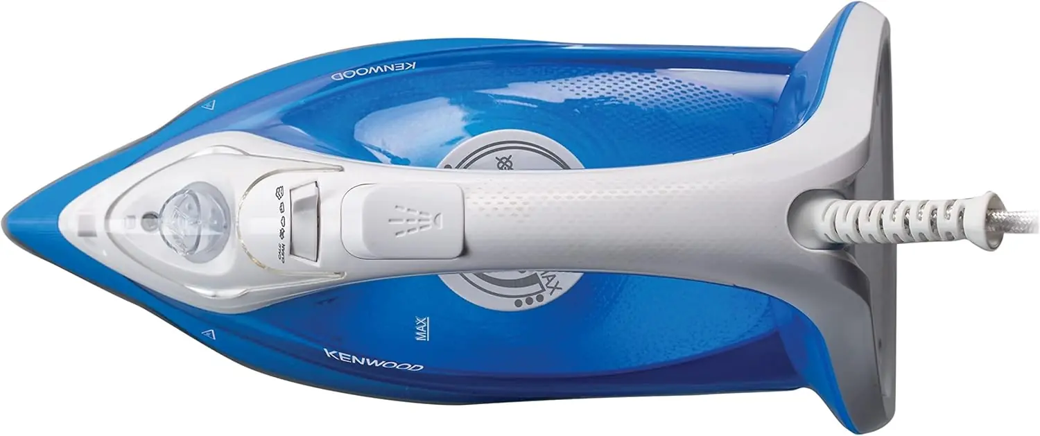 Steam Iron with Ceramic Plate, 2200W, White/Blue - Kenwood