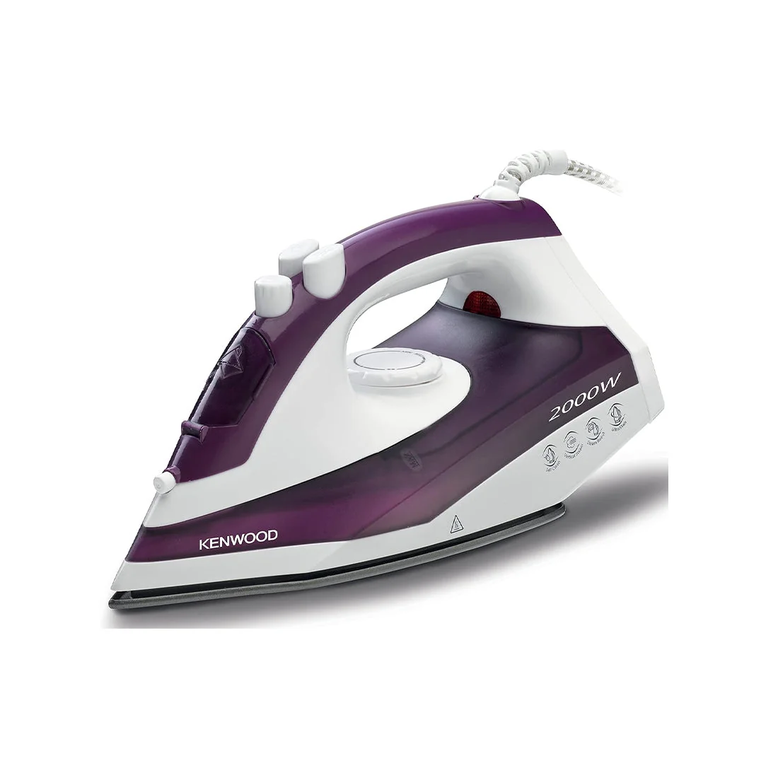 Steam iron with ceramic sole plate, 2000W, 250ml, white and purple, kenwood