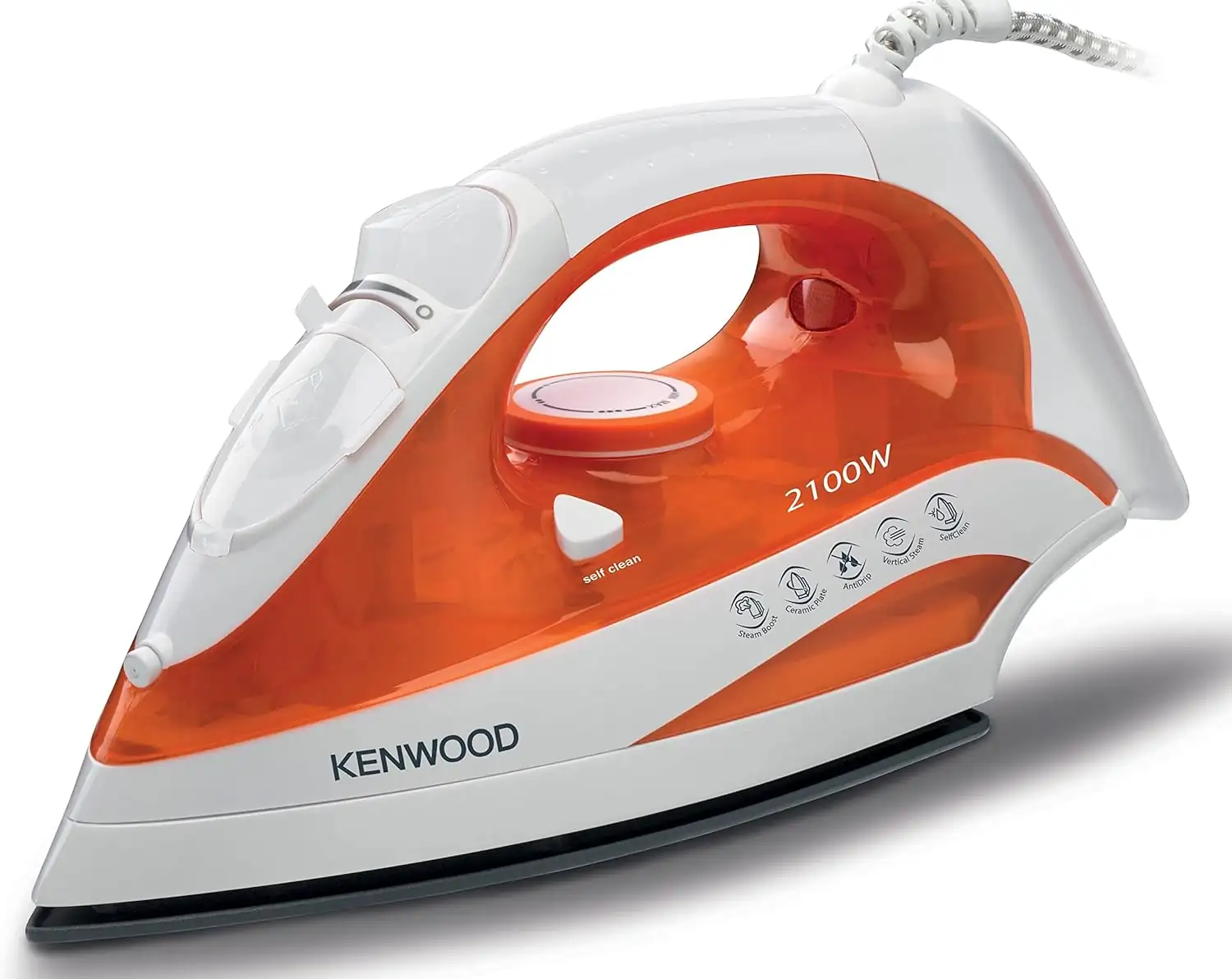 Steam Iron Ceramic Base Plate 2100W with Large 300ml Tank, Kenwood