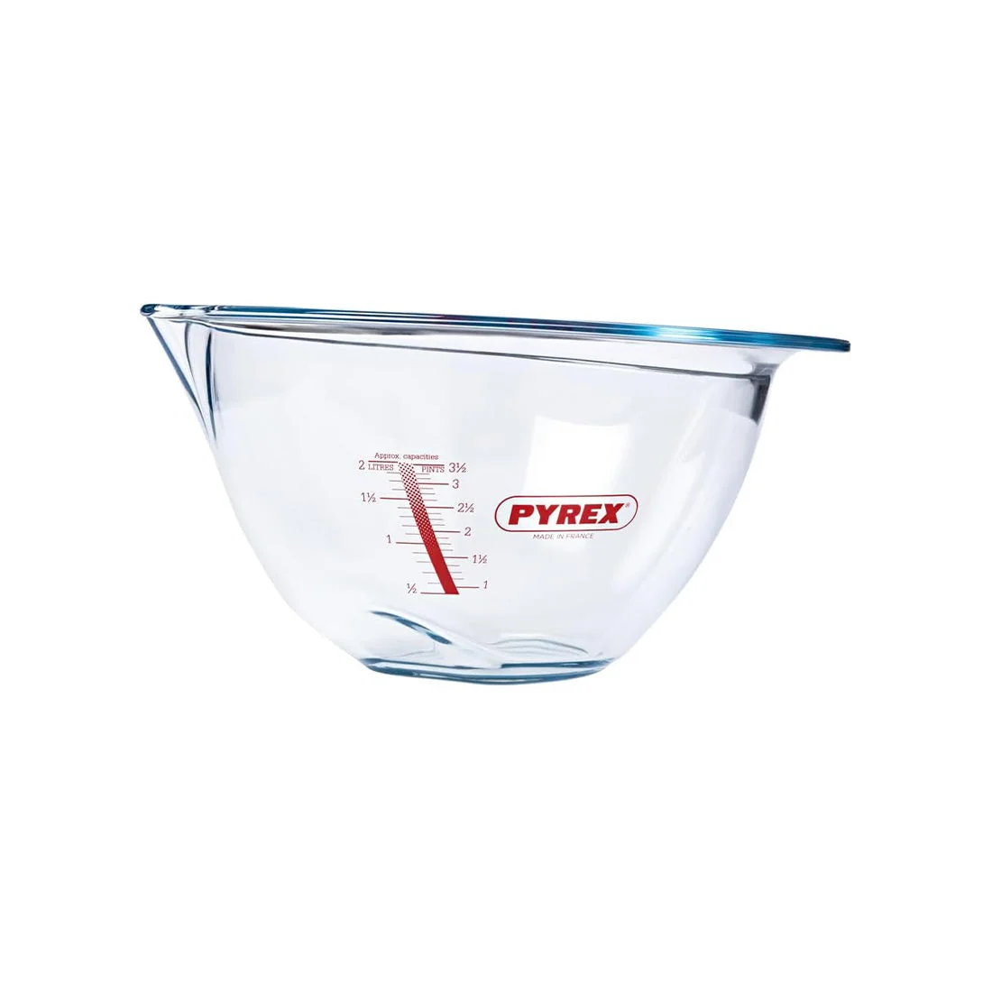 Expert Glass Mixing Bowl 4.2L with Handle and Spout, pyrex