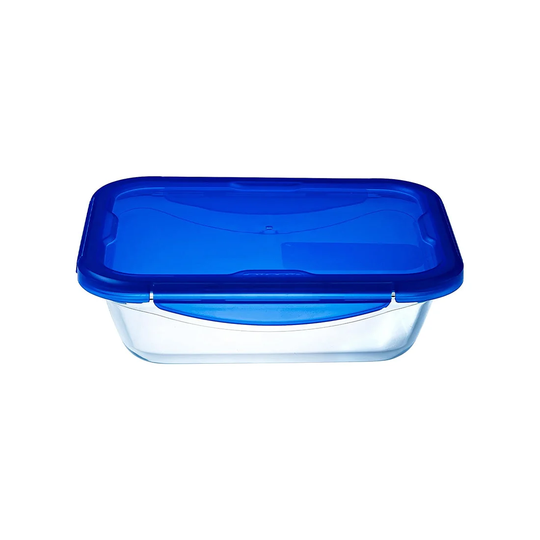 Glass rectangular dish with leak-proof lid, 0.8L, 20x15x5cm, pyrex
