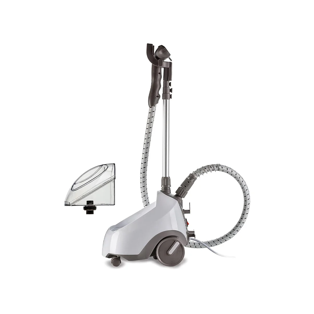 Garment steamer with 2L tank, 1500W power, fast heat-up, folding hanger