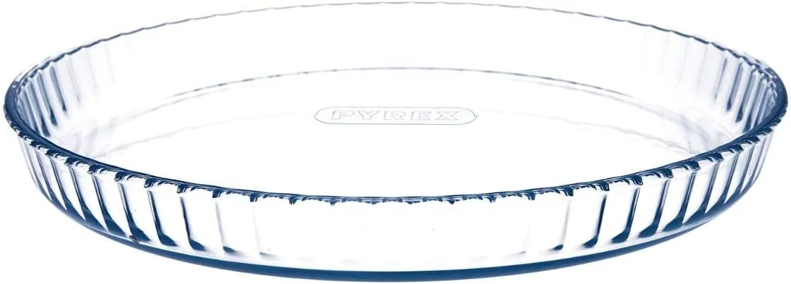 Glass Quiche Dish 31 cm, Deep Design, Easy Clean, Durable, Pyrex