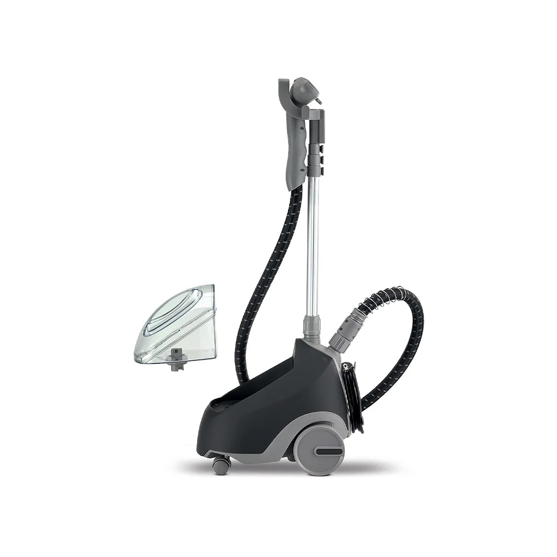 Garment steamer with 2L tank, 1500W power, fast heat-up, folding hanger
