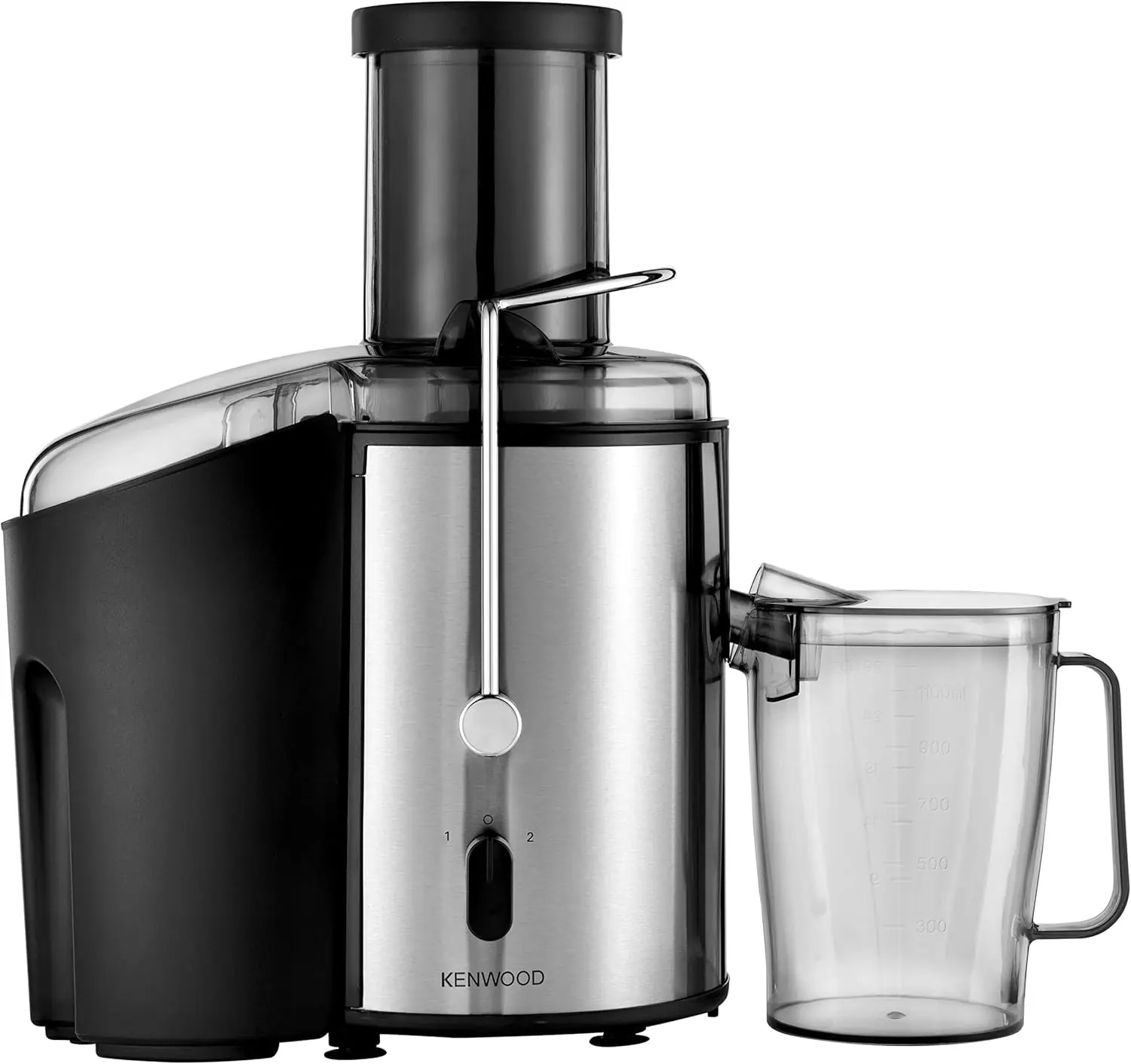 Black & Metal Juice Extractor with Large Feeding Tube, 800W, 2 Speeds, Kenwood