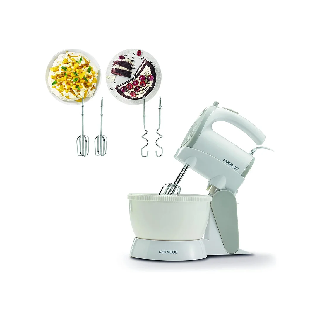 300W Stand Mixer with 2.4L Rotating Bowl, 5 Speeds, Stainless Steel Beaters - Kenwood