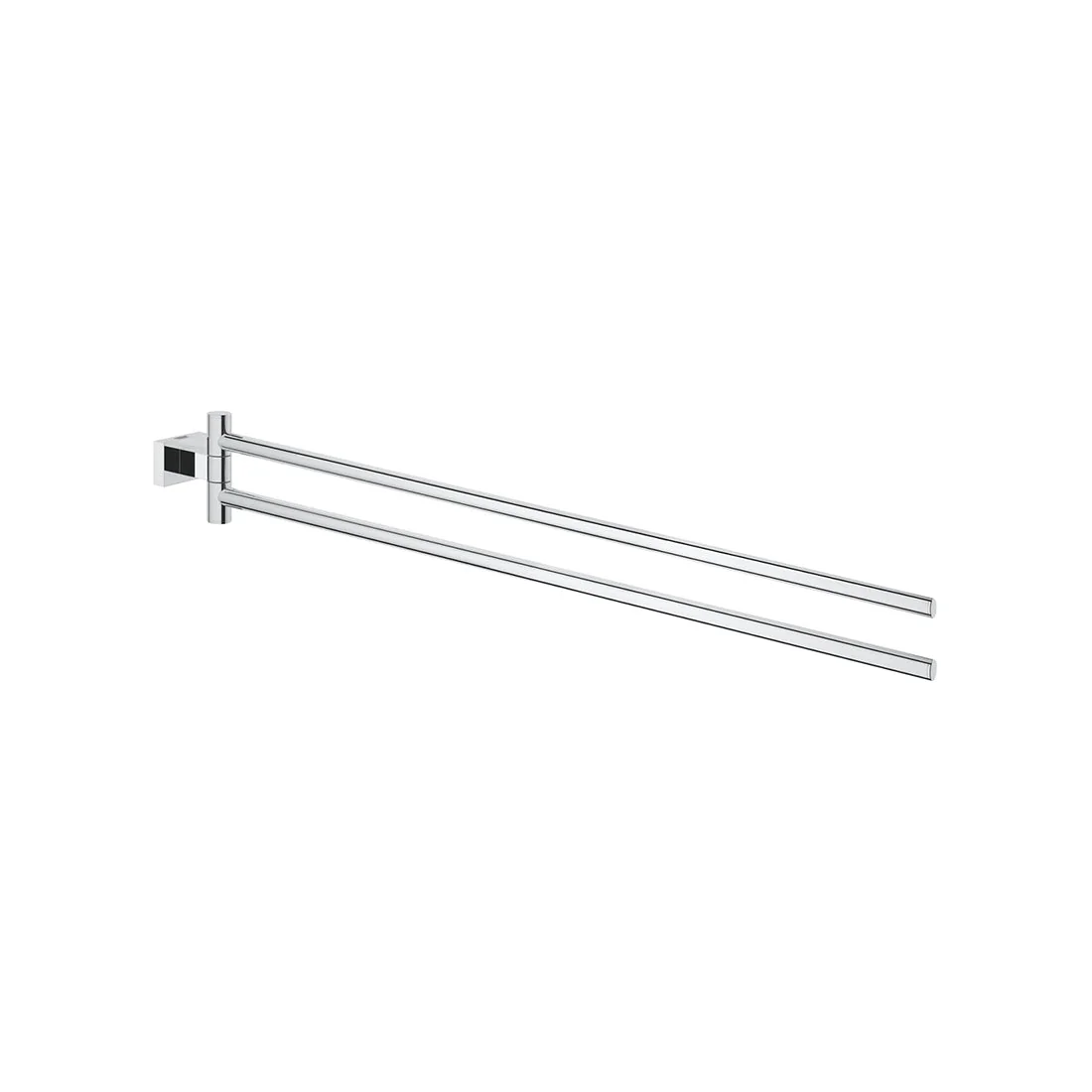Essentials Cube Chrome Towel Bar with 2 Pivotable Arms, 439mm grohe