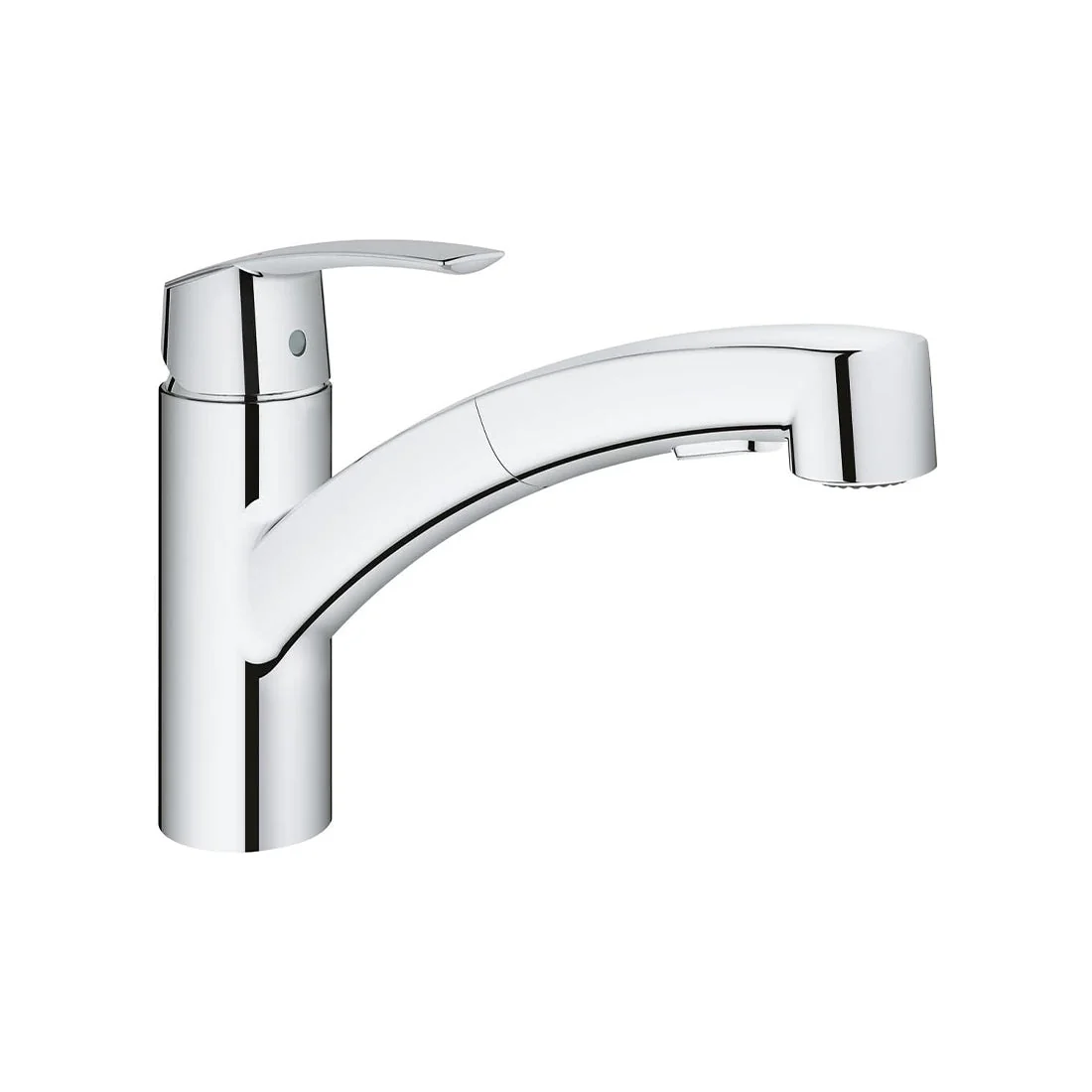 Start OHM low spray kitchen sink faucet with pull-out dual spray, chrome finish by Grohe