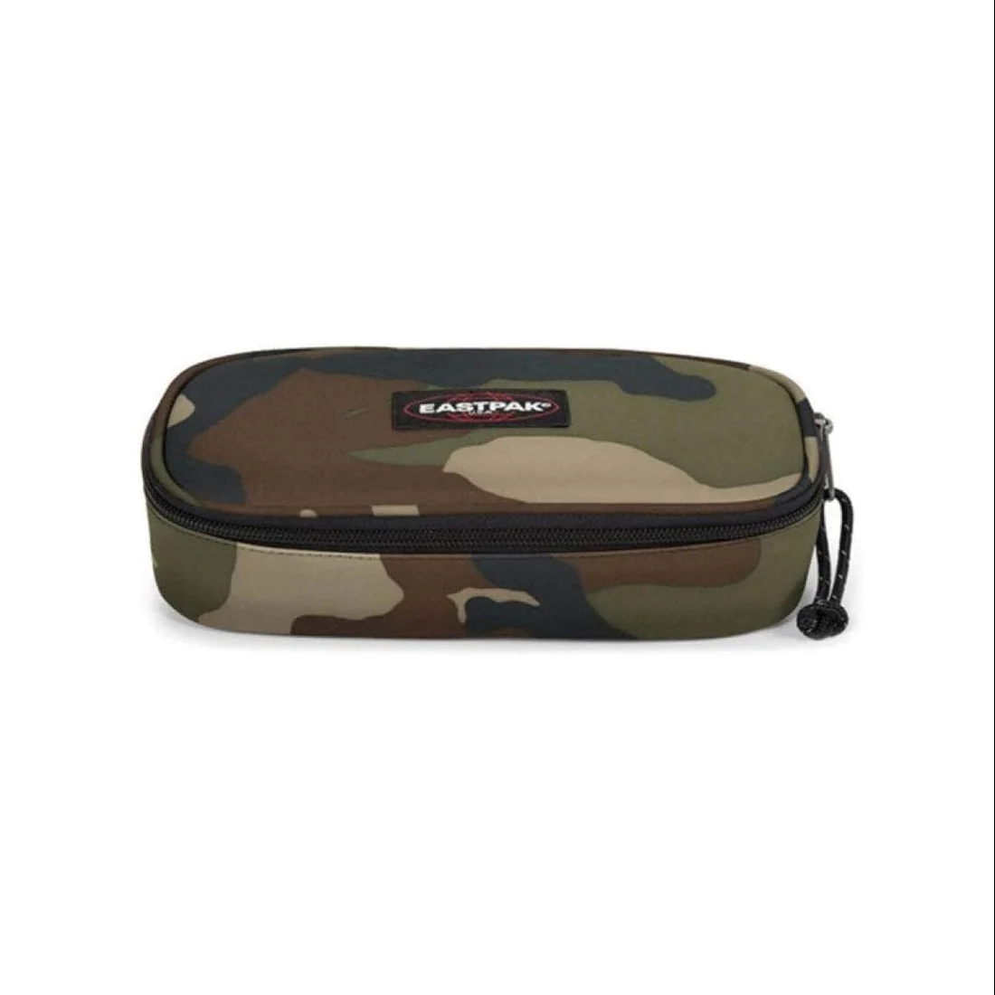 Oval Single Camo Pencil Case with Large Compartment, eastpak