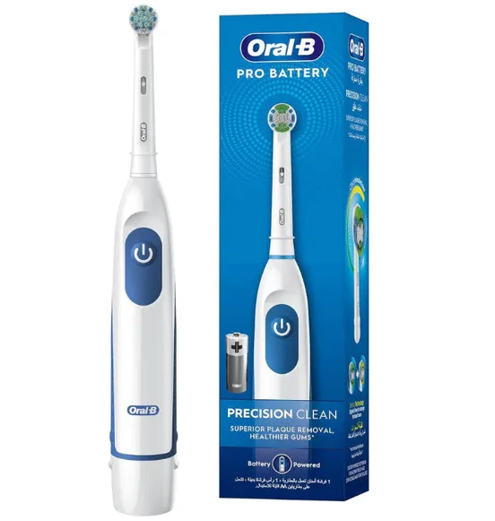 Pro Battery Toothbrush with Precision Clean Head, 2 Batteries, Black, Oral-B