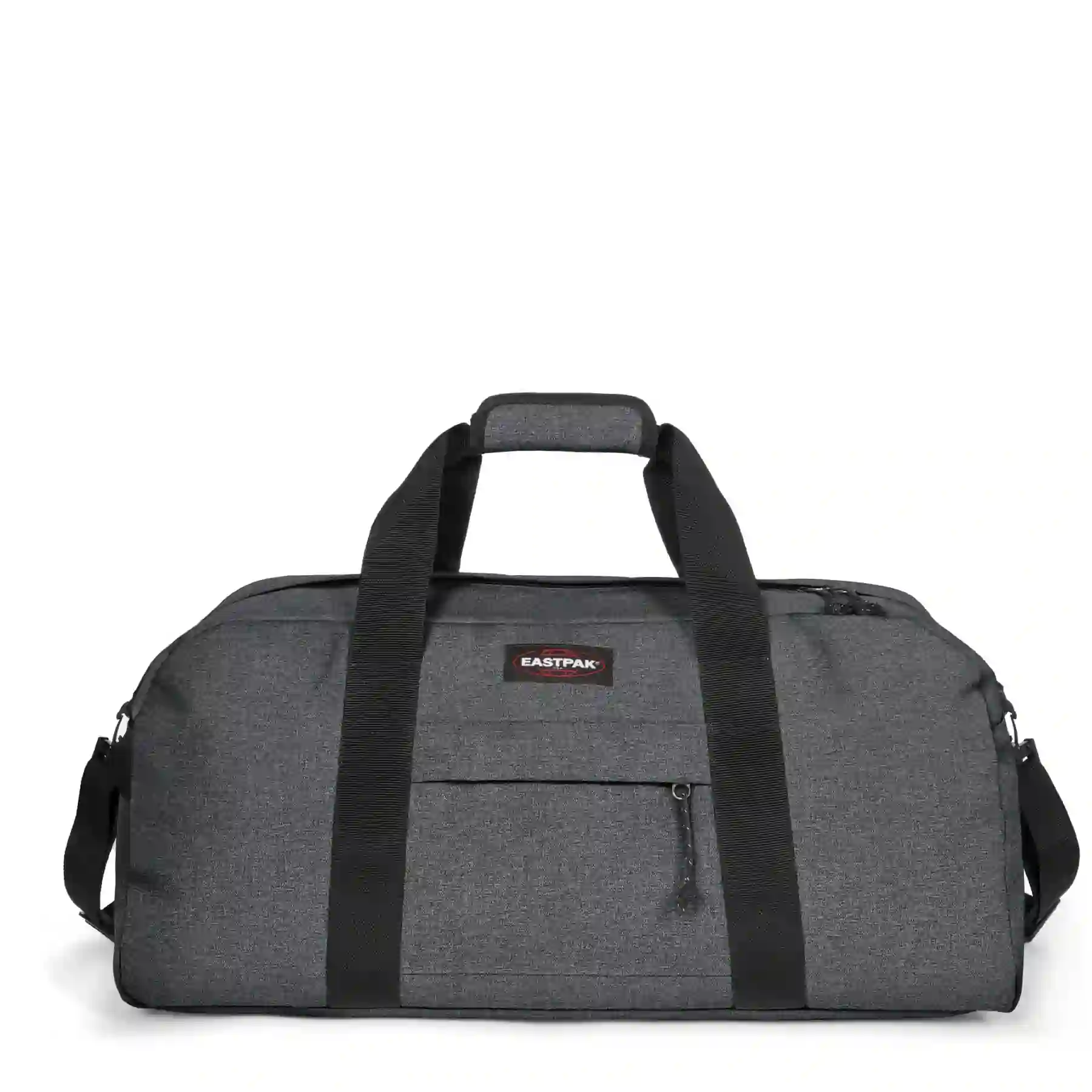 Station black denim travel duffel bag 58L with shoulder strap, eastpak