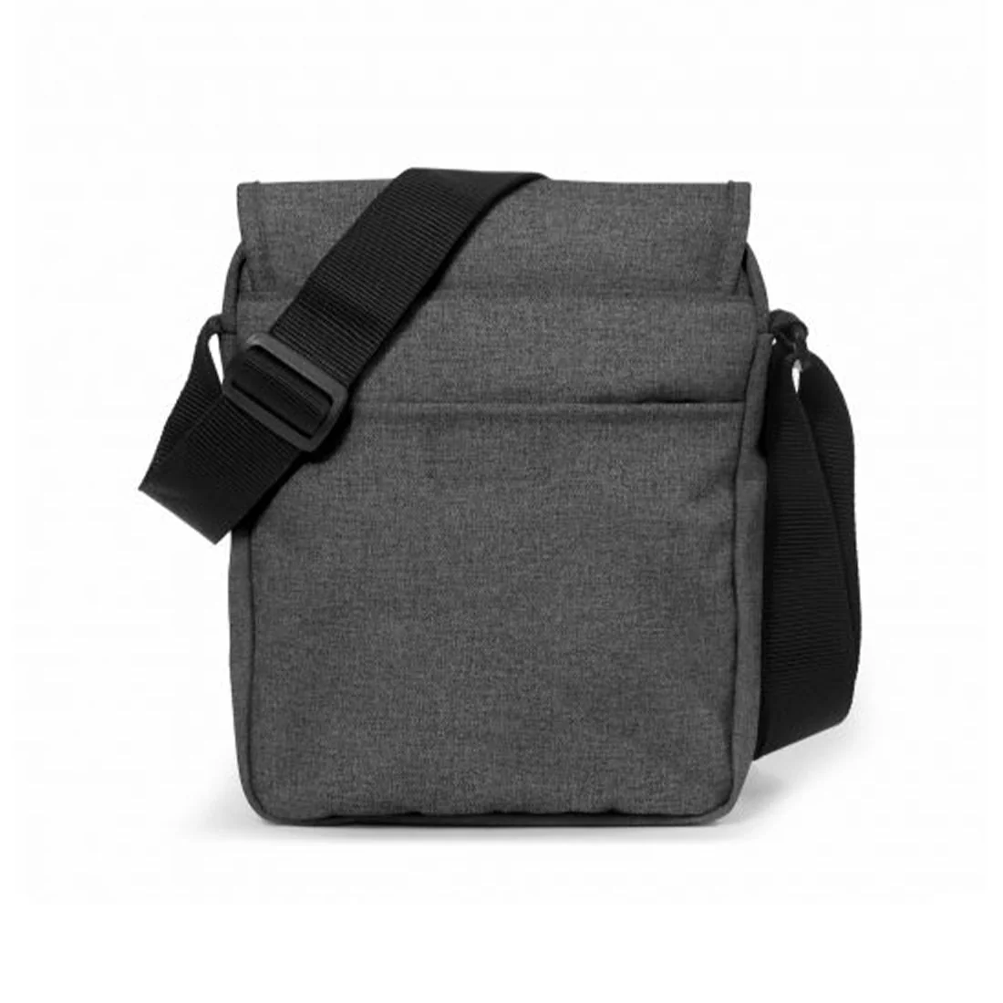 Flex black denim shoulder bag with adjustable strap, eastpak