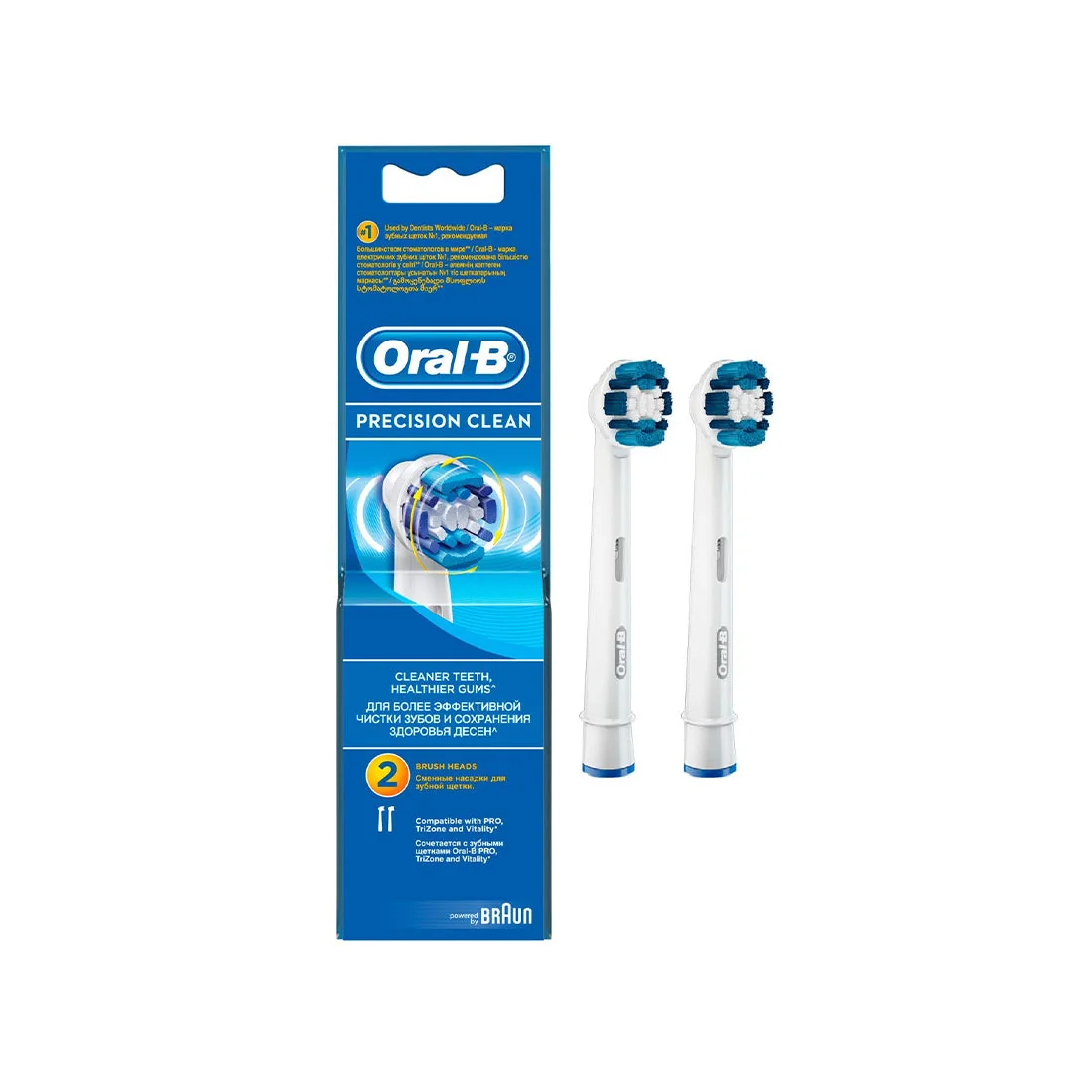 Precision Clean Replacement Toothbrush Heads, Set of 2 by Oral-B