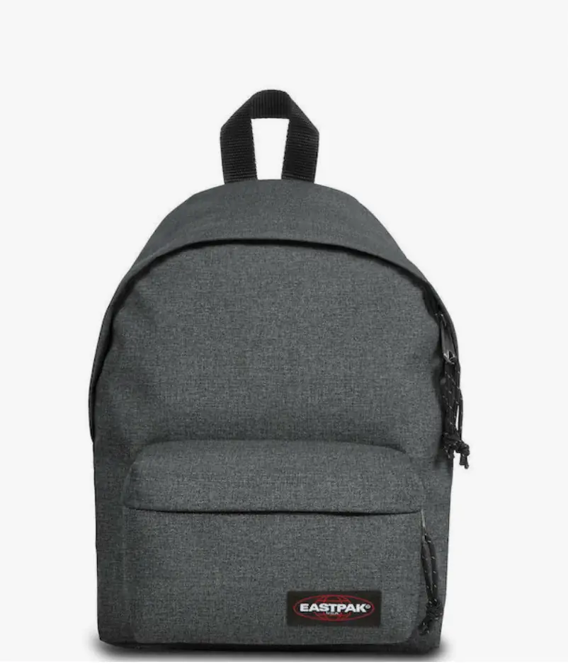 Orbit Black Denim Backpack, compact and vegan-friendly, eastpak