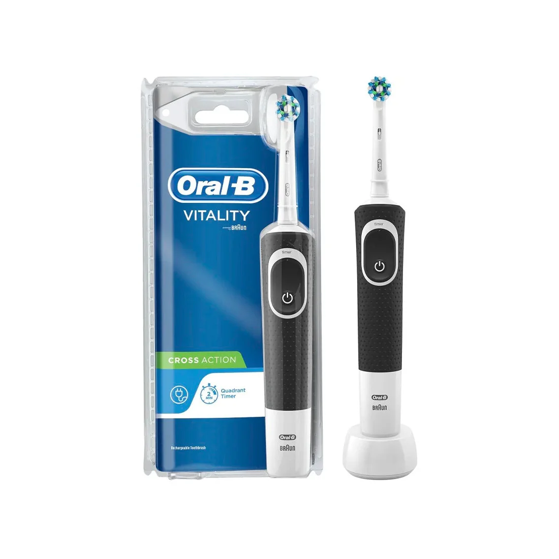 Vitality 150 CrossAction Black Electric Rechargeable Toothbrush by Oral-B