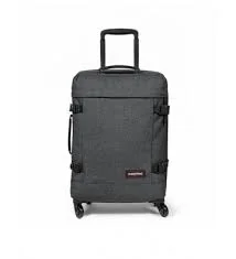 Trans4 S black denim suitcase with wheels, 36L, lightweight, eastpak
