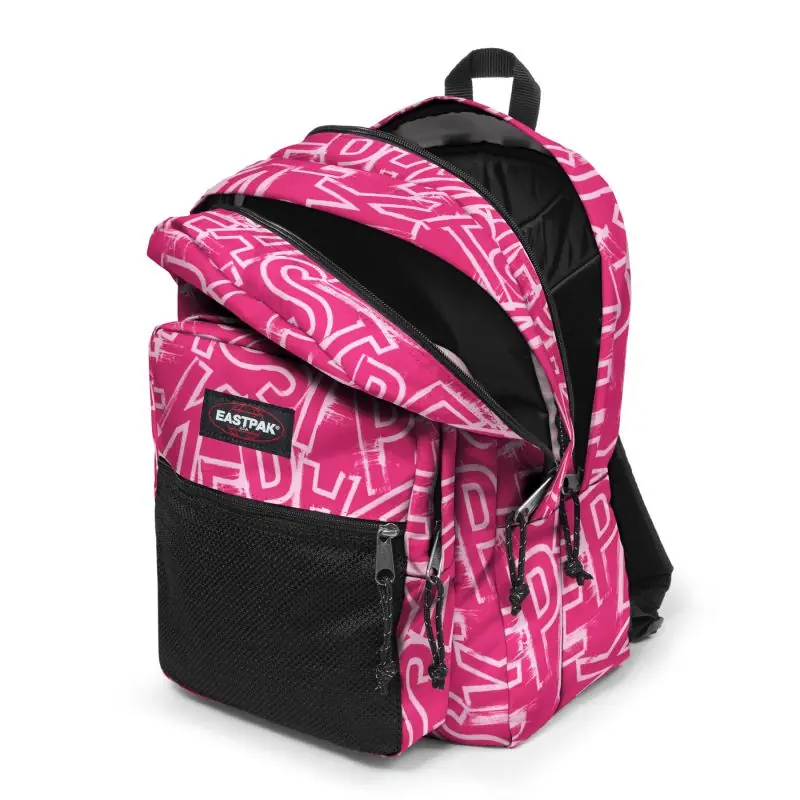Pinnacle Ep Letters Pink backpack with multiple pockets, eastpak