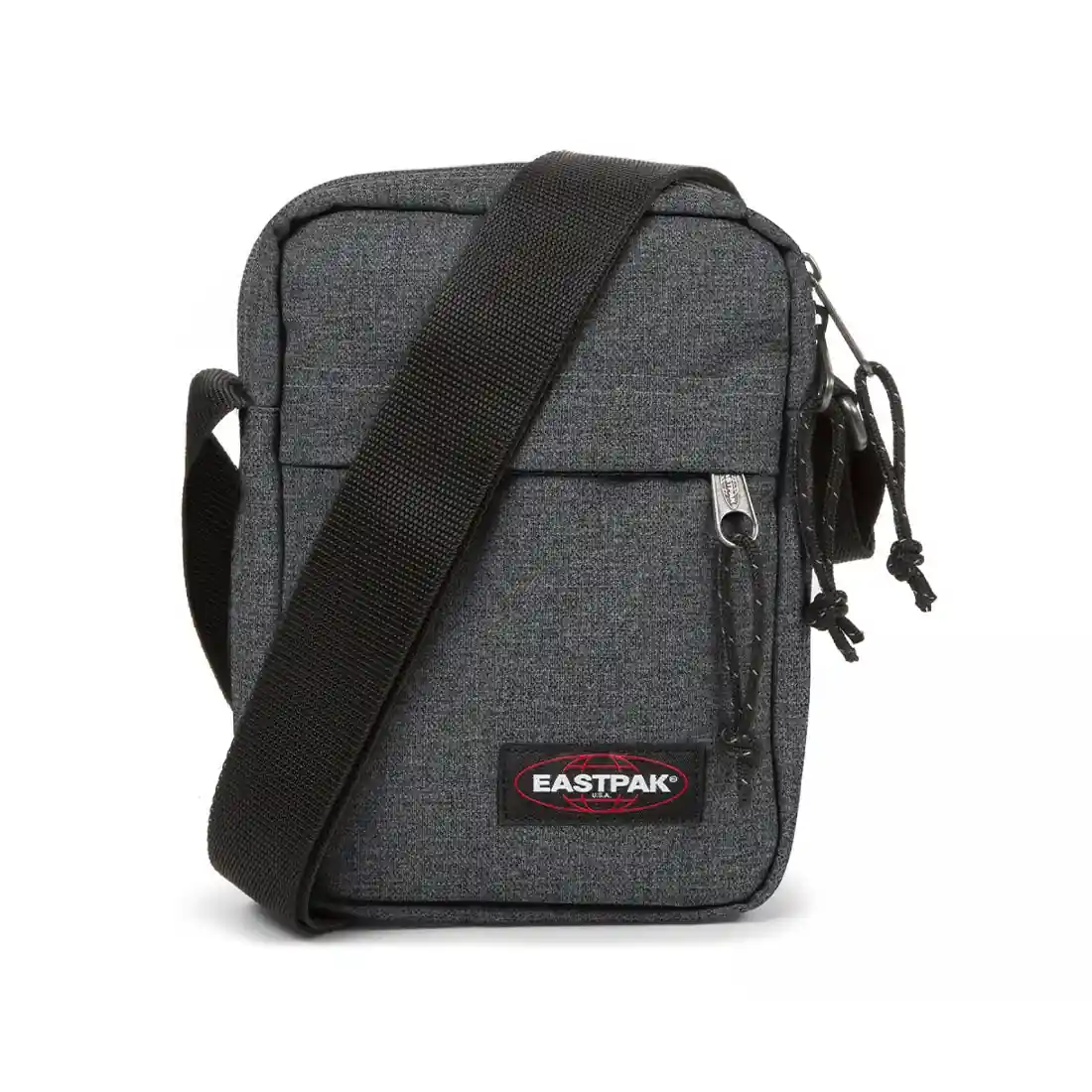 The One Black Denim Shoulder Bag with Multiple Pockets, eastpak