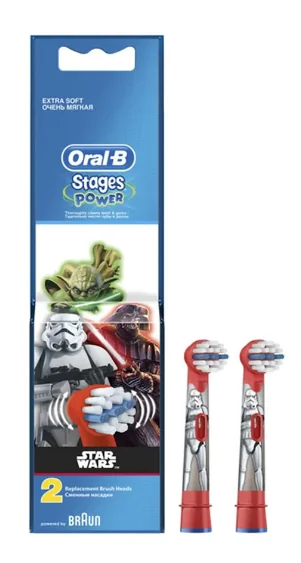 Star Wars Kids Electric Toothbrush Replacement Heads, 2 Pack, fits Oral-B