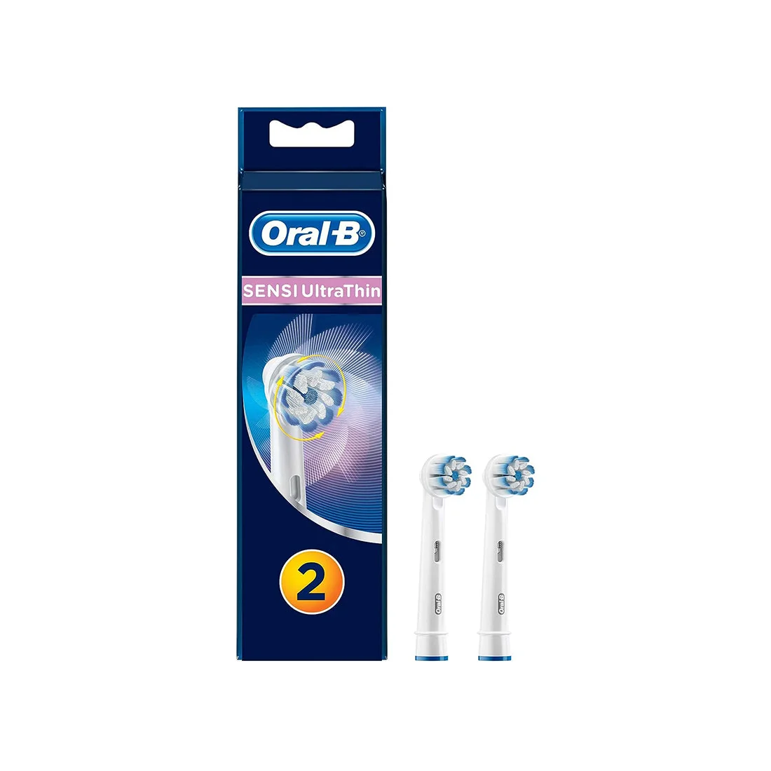 Sensi UltraThin Replacement Toothbrush Heads, Pack of 2, fits most electric handles, Oral-B