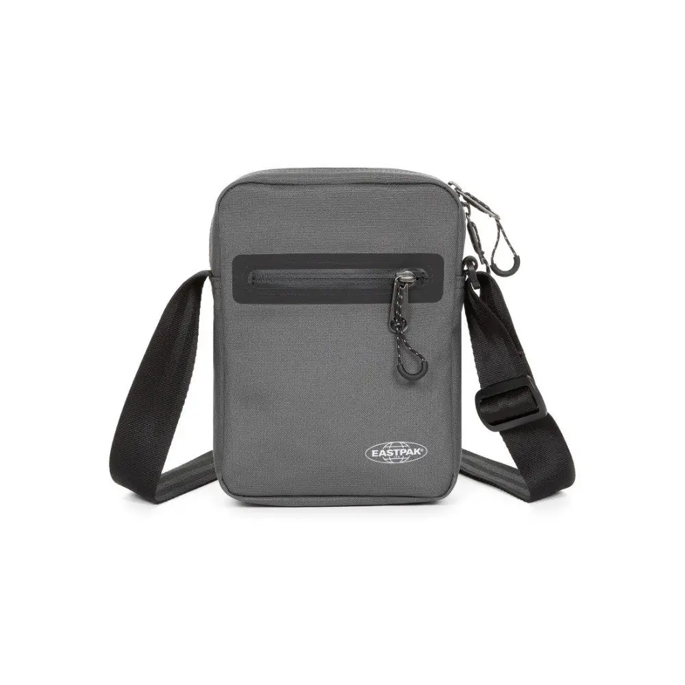 The One crossbody bag in storm grey, compact and adjustable, eastpak