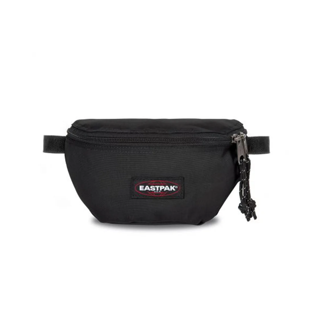 Springer black bum bag with adjustable waist and secure pockets eastpak