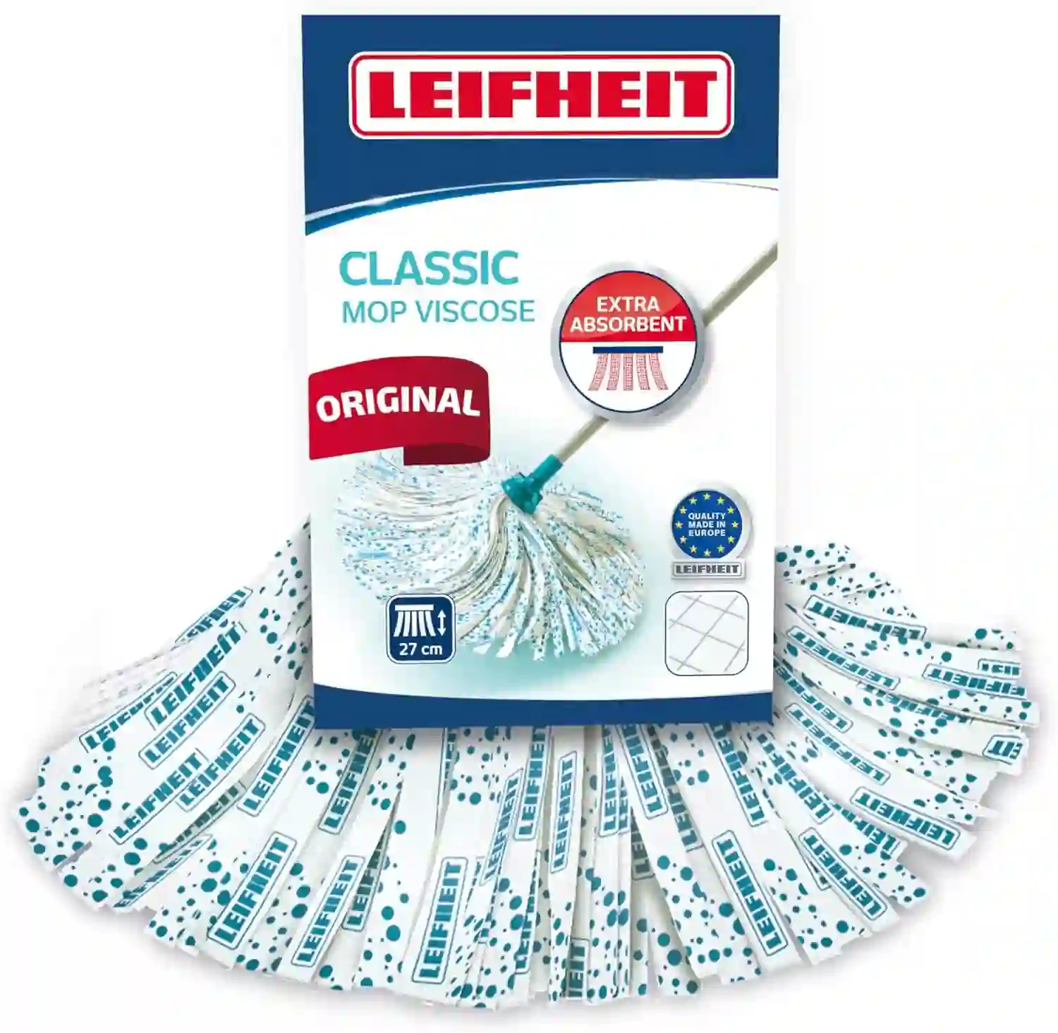 Replacement Mop Head for Classic Mops, Extra Absorbent Strips