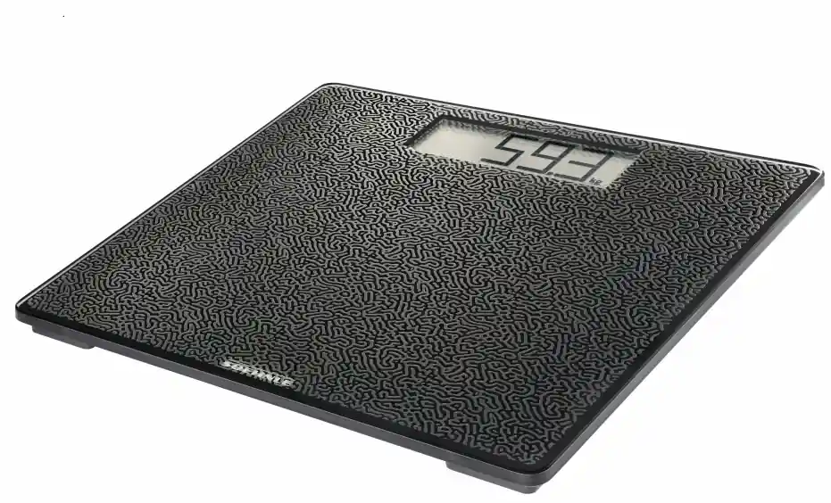 Personal bathroom scale with coral design, large LCD display, anti-slip, 180 kg capacity - Soehnle