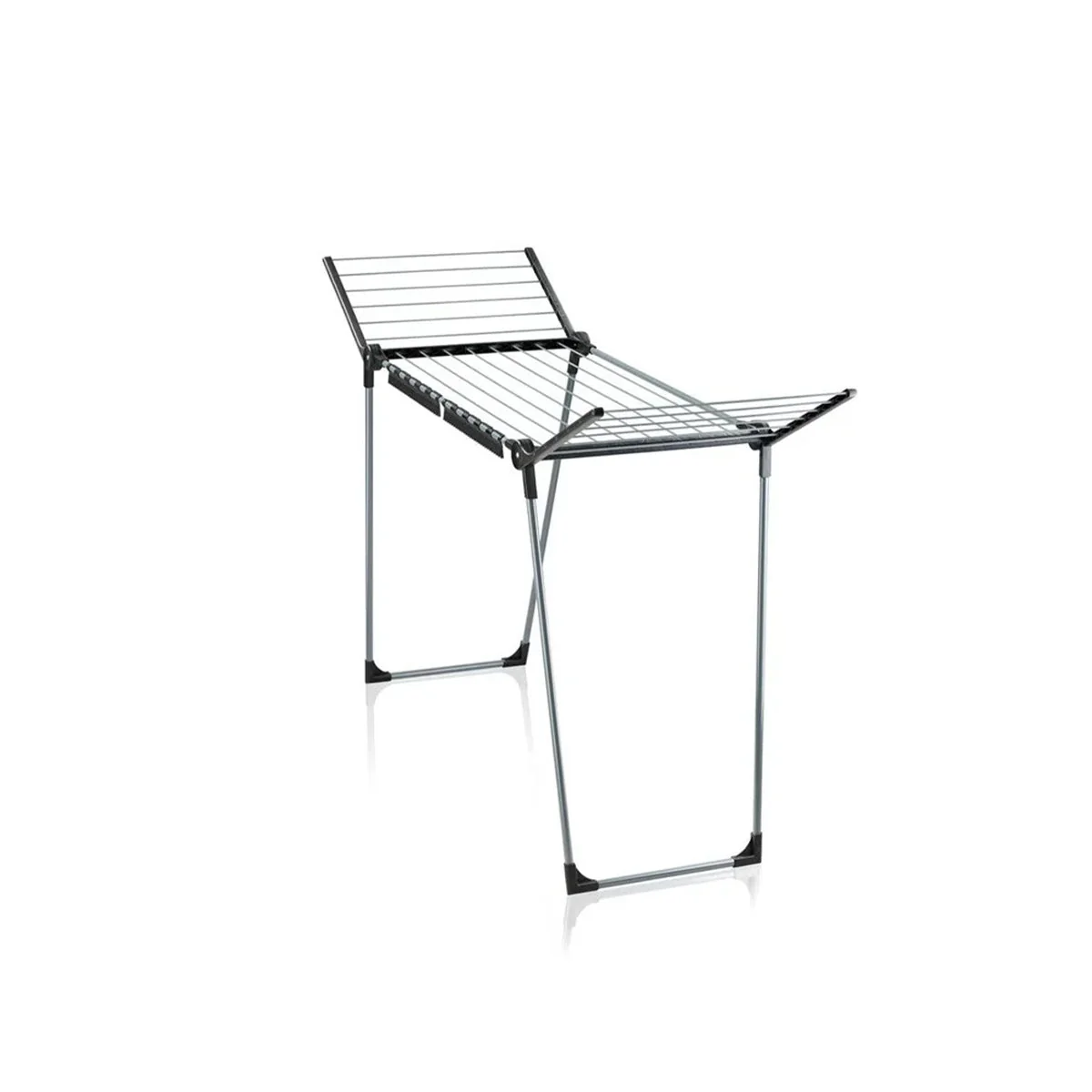 Pegasus 150 Solid Black Laundry Drying Rack with 15m Line, leifheit