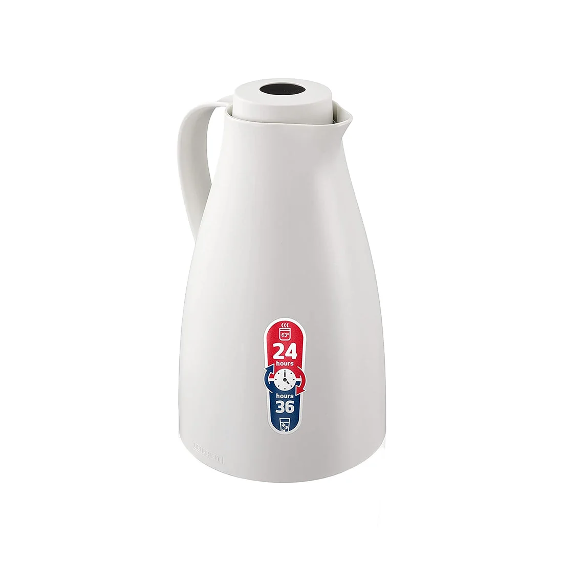 Insulated thermal jug, 1L, white, double-walled, leak-proof, BPA-free, Leifheit